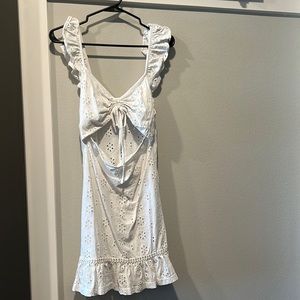 Eyelet Mini Sundress with Cutout